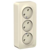 Розетка "Blanca" О/У 3-я (250В, 16А)