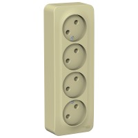 Розетка "Blanca" О/У 4-я (250В, 16А)