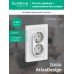 ATLASDESIGN РОЗЕТКА двойная с заземлением без шторок, 16А, в сборе, БЕЛЫЙ