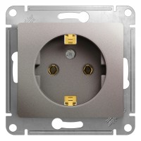 Розетка "Glossa" С/У с б/РАМКИ с ЗК (250В, 16А)