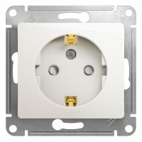 Розетка "Glossa" С/У б/РАМКИ с ЗК (250В, 16А, защит.шторки) Розетка "Glossa" С/У б/РАМКИ с ЗК (250В, 16А, защит.шторки)