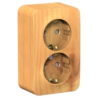 Розетка "Blanca" О/У с ЗК 2-я (250В, 16А, защит.шторки) Розетка "Blanca" О/У с ЗК 2-я (250В, 16А, защит.шторки)