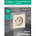 ATLASDESIGN РОЗЕТКА без заземления без шторок, 16А, механизм, БЕЖЕВЫЙ