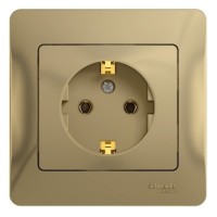 Розетка "Glossa" С/У с ЗК (250В, 16А)