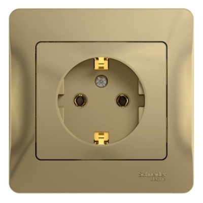 Розетка "Glossa" С/У с ЗК (250В, 16А)