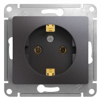 Розетка "Glossa" С/У с б/РАМКИ с ЗК (250В, 16А)