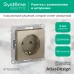 ATLASDESIGN РОЗЕТКА с заземлением со шторками, 16А, механизм, ШАМПАНЬ