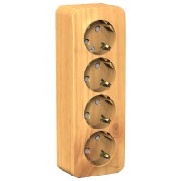 Розетка "Blanca" О/У с ЗК 4-я (250В, 16А, защит.шторки)