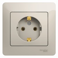 Розетка "Glossa" С/У с ЗК (250В, 16А)