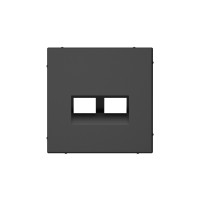 ARTGALLERY НАКЛАДКА ДВОЙНАЯ для информационных функций типа Keystone, БАЗАЛЬТ ARTGALLERY НАКЛАДКА ДВОЙНАЯ для информационных функций типа Keystone, БАЗАЛЬТ