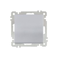 Выключатель 1-клав. двухполюсный (скрытый, винт. зажим) серебро, ELITRA, MUTLUSAN