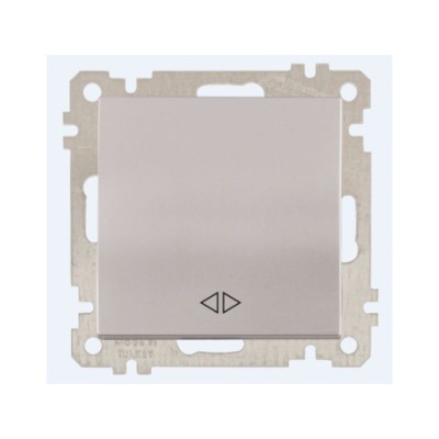 Выключатель промежуточный многопозиционный (скрытый, без рамки, пруж. зажим) серебро, DARIA, MUTLUSA