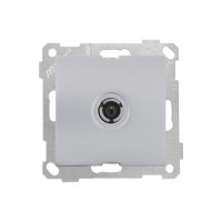 Розетка телевиз. 1-ая (с/з, 11dB, переходная) серебро, ELITRA, MUTLUSAN Розетка телевиз. 1-ая (с/з, 11dB, переходная) серебро, ELITRA, MUTLUSAN