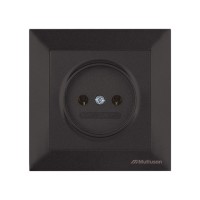 Розетка 1-ая (скрытая, б/з) черная, DARIA, MUTLUSAN