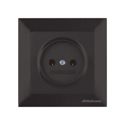Розетка 1-ая (скрытая, б/з) черная, DARIA, MUTLUSAN