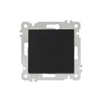 Выключатель 1-клав. (скрытый, без рамки, винт. зажим) черный, RITA, MUTLUSAN