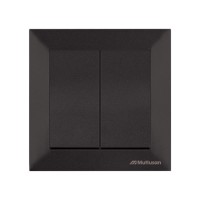 Выключатель 2-клав. (скрытый, пруж. зажим) черный, DARIA, MUTLUSAN Выключатель 2-клав. (скрытый, пруж. зажим) черный, DARIA, MUTLUSAN