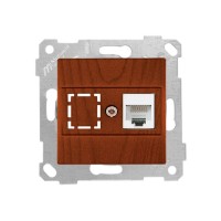 Розетка компьютерная 1xRJ45 (Cat5e, скрытая, без рамки) вишня, RITA, MUTLUSAN Розетка компьютерная 1xRJ45 (Cat5e, скрытая, без рамки) вишня, RITA, MUTLUSAN