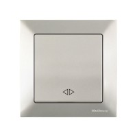 Выключатель промежуточный многопозиционный (скрытый, пруж. зажим) титан, DARIA, MUTLUSAN