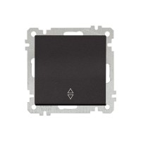 Выключатель проходной 1-клав. (скрытый, без рамки, винт. зажим) черный, DARIA, MUTLUSAN Выключатель проходной 1-клав. (скрытый, без рамки, винт. зажим) черный, DARIA, MUTLUSAN