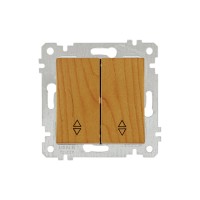 Выключатель проходной 2-клав. (скрытый, без рамки, пруж. зажим) дуб, RITA, MUTLUSAN Выключатель проходной 2-клав. (скрытый, без рамки, пруж. зажим) дуб, RITA, MUTLUSAN