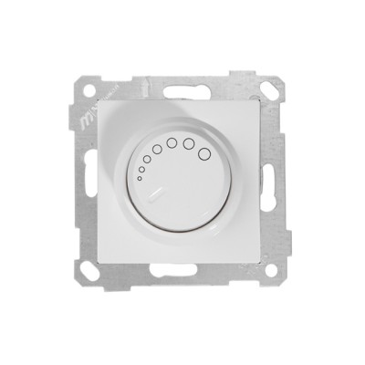 Выключатель поворотный (диммер) (скрытый, без рамки, винт. зажим, 1000Вт) белый, RITA, MUTLUSAN