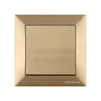 Выключатель 1-клав. двухполюсный (скрытый, пруж. зажим) золото, DARIA, MUTLUSAN Выключатель 1-клав. двухполюсный (скрытый, пруж. зажим) золото, DARIA, MUTLUSAN