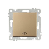 Выключатель промежуточный многопозиционный (скрытый, без рамки, пруж. зажим) золото, RITA, MUTLUSAN Выключатель промежуточный многопозиционный (скрытый, без рамки, пруж. зажим) золото, RITA, MUTLUSAN