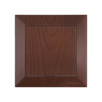 Выключатель 1-клав. (скрытый, винт. зажим) орех, DARIA, MUTLUSAN Выключатель 1-клав. (скрытый, винт. зажим) орех, DARIA, MUTLUSAN