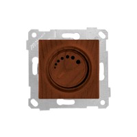 Выключатель поворотный (диммер) (скрытый, без рамки, винт. зажим, 600Вт) орех, RITA, MUTLUSAN