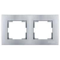 Рамка 2-ая горизонтальная серебро, RITA, MUTLUSAN Рамка 2-ая горизонтальная серебро, RITA, MUTLUSAN