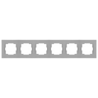 Рамка 6-ая горизонтальная серая, RITA, MUTLUSAN