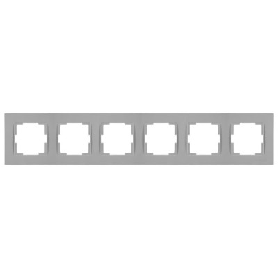 Рамка 6-ая горизонтальная серая, RITA, MUTLUSAN