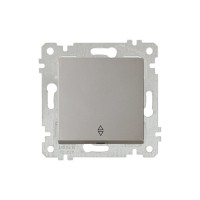 Выключатель проходной 1-клав. (скрытый, без рамки, пруж. зажим) титан, RITA, MUTLUSAN Выключатель проходной 1-клав. (скрытый, без рамки, пруж. зажим) титан, RITA, MUTLUSAN