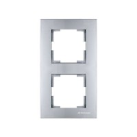 Рамка 2-ая вертикальная серебро, RITA, MUTLUSAN Рамка 2-ая вертикальная серебро, RITA, MUTLUSAN