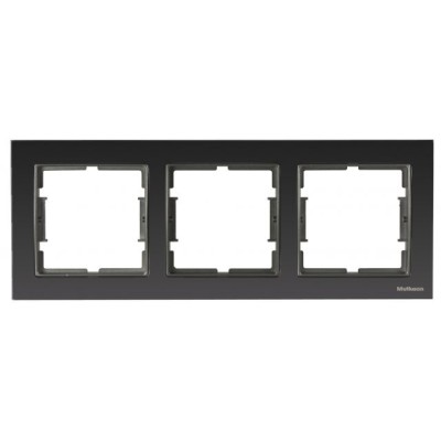 Рамка 3-ая горизонтальная хром дымчатый ELITRA, MUTLUSAN