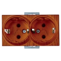 Розетка 2-ая (скрытая, с/з) вишня, RITA, MUTLUSAN Розетка 2-ая (скрытая, с/з) вишня, RITA, MUTLUSAN