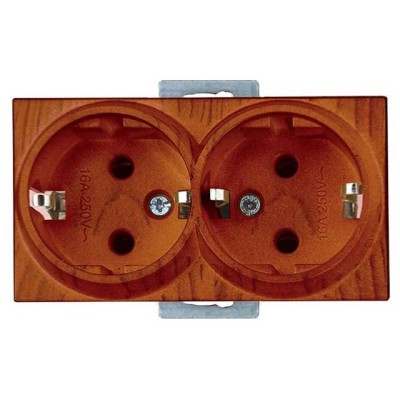 Розетка 2-ая (скрытая, с/з) вишня, RITA, MUTLUSAN