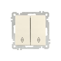 Выключатель проходной 2-клав. (скрытый, без рамки, винт. зажим) кремовый, DARIA, MUTLUSAN Выключатель проходной 2-клав. (скрытый, без рамки, винт. зажим) кремовый, DARIA, MUTLUSAN