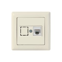 Розетка компьютерная 1xRJ45 (Cat6, скрытая) кремовая, DARIA, MUTLUSAN Розетка компьютерная 1xRJ45 (Cat6, скрытая) кремовая, DARIA, MUTLUSAN