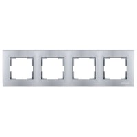 Рамка 4-ая горизонтальная серебро, RITA, MUTLUSAN