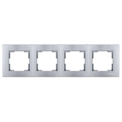 Рамка 4-ая горизонтальная серебро, RITA, MUTLUSAN