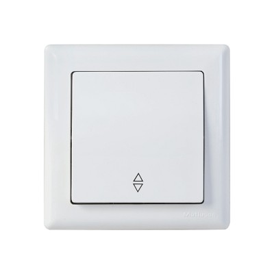 Выключатель проходной 1-клав. (скрытый, винт. зажим) белый, DARIA, MUTLUSAN Выключатель проходной 1-клав. (скрытый, винт. зажим) белый, DARIA, MUTLUSAN