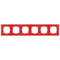 Рамка 6-ая горизонтальная красная, RITA, MUTLUSAN