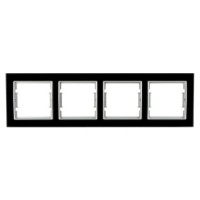 Рамка 4-ая горизонтальная черное стекло ELITRA, MUTLUSAN Рамка 4-ая горизонтальная черное стекло ELITRA, MUTLUSAN