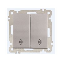 Выключатель проходной 2-клав. (скрытый, без рамки, пруж. зажим) серебро, DARIA, MUTLUSAN Выключатель проходной 2-клав. (скрытый, без рамки, пруж. зажим) серебро, DARIA, MUTLUSAN