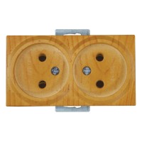 Розетка 2-ая (скрытая, б/з) дуб, RITA, MUTLUSAN Розетка 2-ая (скрытая, б/з) дуб, RITA, MUTLUSAN