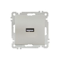 Розетка 1-ая USB (скрытая, без рамки) титан, DARIA, MUTLUSAN Розетка 1-ая USB (скрытая, без рамки) титан, DARIA, MUTLUSAN
