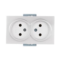 Розетка 2-ая (скрытая, б/з, керамика, без рамки) белая, DARIA, MUTLUSAN Розетка 2-ая (скрытая, б/з, керамика, без рамки) белая, DARIA, MUTLUSAN