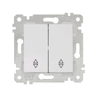 Выключатель проходной 2-клав. (скрытый, без рамки, винт. зажим) белый, RITA, MUTLUSAN Выключатель проходной 2-клав. (скрытый, без рамки, винт. зажим) белый, RITA, MUTLUSAN